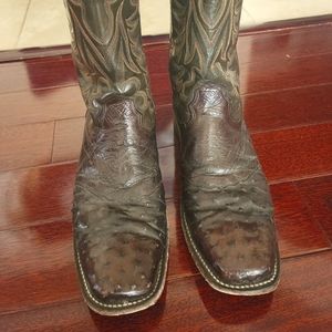 Mens size 9D ostrich boots